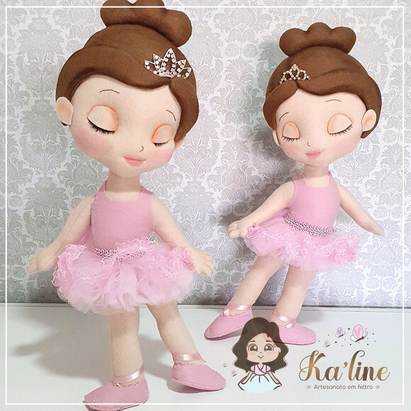 Kit Bailarinas - Bonecas em feltro