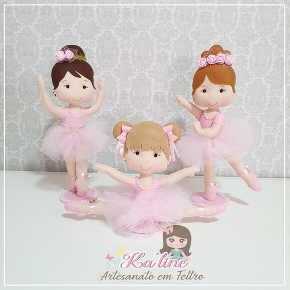 Kit Bailarinas - Bonecas em feltro