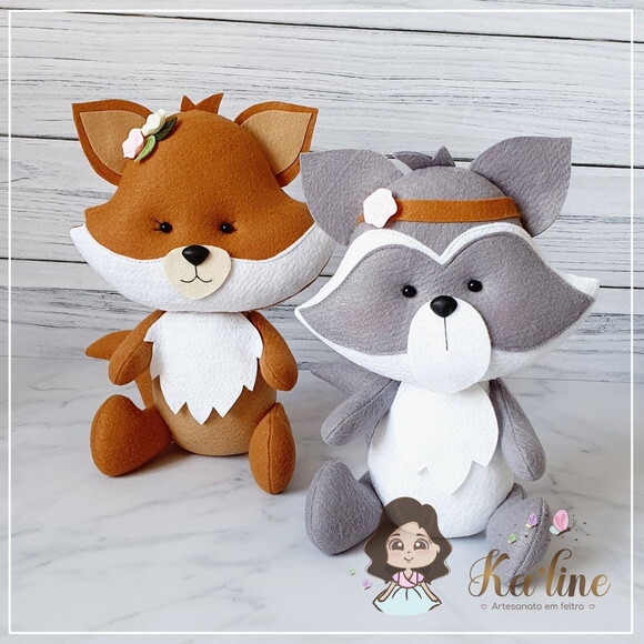 Kit Bichinhos da Floresta - Bonecos em Feltro