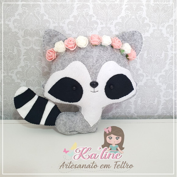 Kit Bichinhos da Floresta Rosa - Bonecos em Feltro