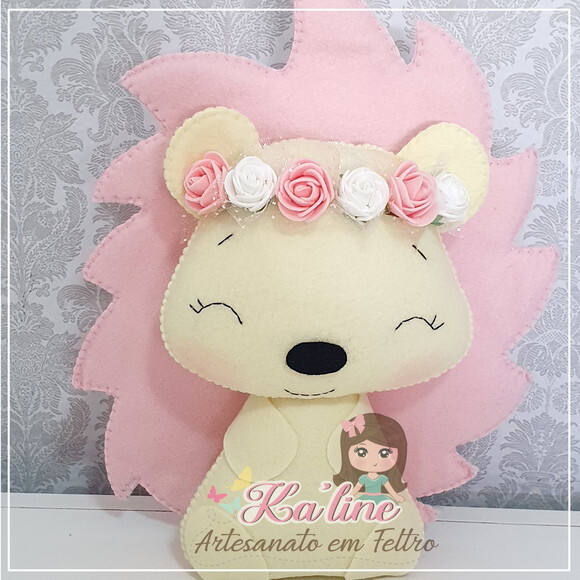 Kit Bichinhos da Floresta Rosa - Bonecos em Feltro