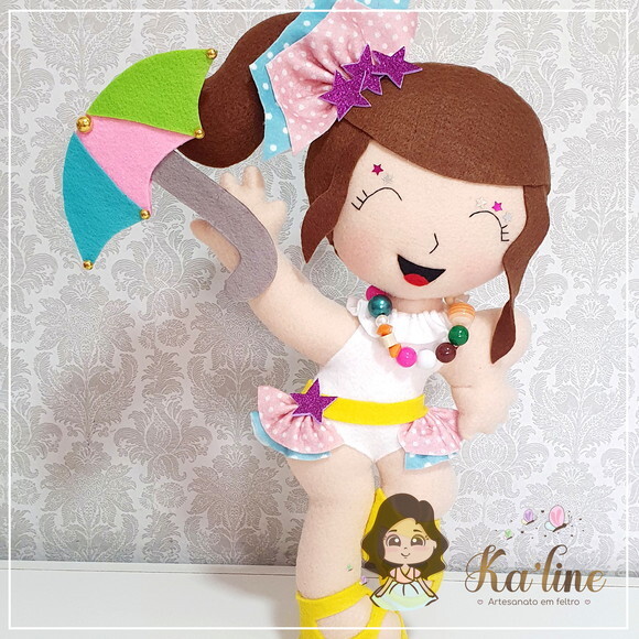 Kit Bonecas de Carnaval - Bonecas em feltro