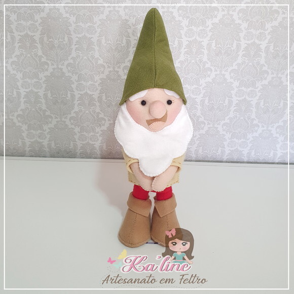 Kit Branca de Neve e Anões - Bonecos em Feltro