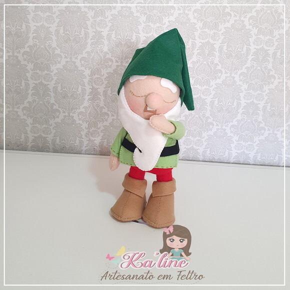 Kit Branca de Neve e Anões - Bonecos em Feltro