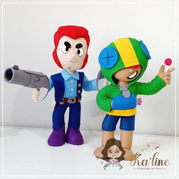 Kit Brawl Stars - Bonecos em Feltro