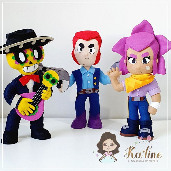 Kit Brawl Stars - Bonecos em Feltro