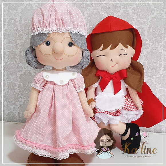 Kit Chapeuzinho Vermelho -Bonecos feltro
