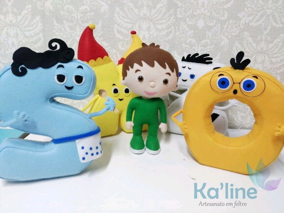 Kit Charlie and the Alphabet - Bonecos em Feltro