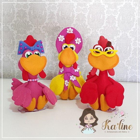 Kit Cocoricó - Bonecos em Feltro