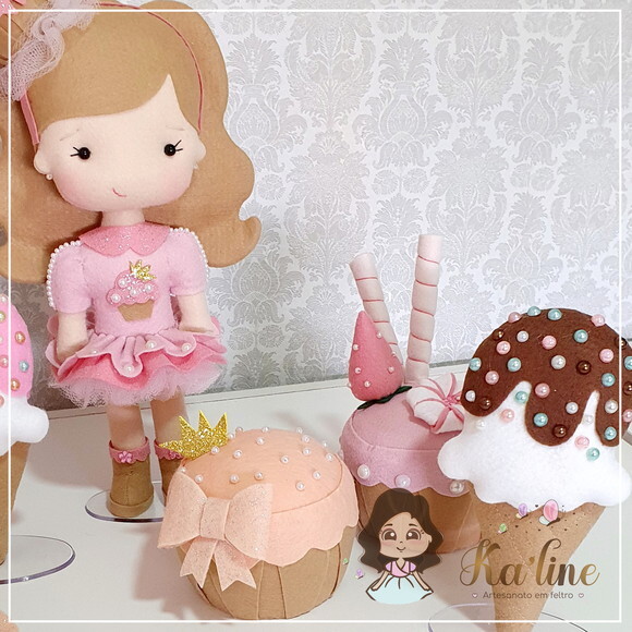 Kit Confeitaria - Bonecos em Feltro