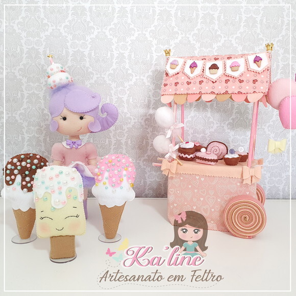 Kit Confeitaria - Bonecos em Feltro