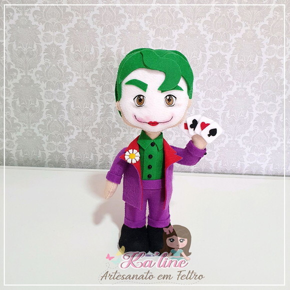 Kit Coringa E Arlequina - Bonecos Em Feltro