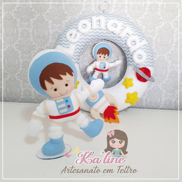 Kit Decoração de Quarto Infantil Astronauta