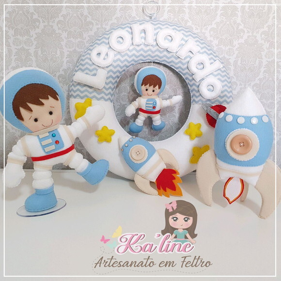 Kit Decoração de Quarto Infantil Astronauta