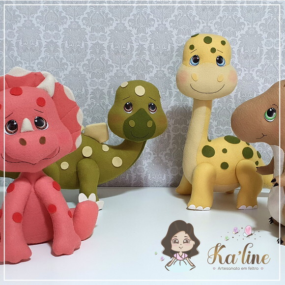Kit Dinossauros - Bonecos em Feltro