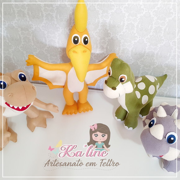 Kit Dinossauros - Bonecos em Feltro