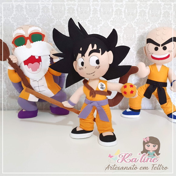 Kit Dragon Ball - Bonecos em feltro