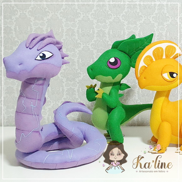 Kit Dragon Mania - Bonecos em Feltro