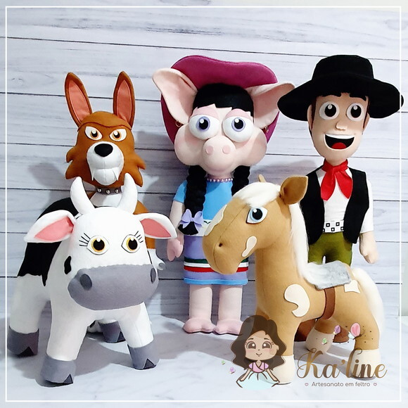 Kit Fazenda do Zenon - Bonecos em Feltro