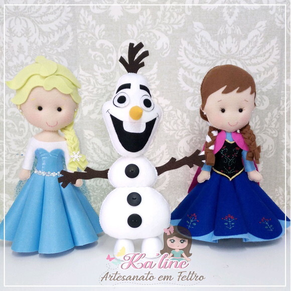Kit Frozen - Bonecos em feltro