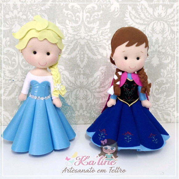 Kit Frozen - Bonecos em feltro