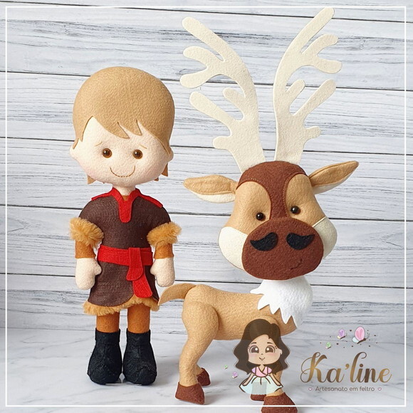 Kit Frozen 2 - Bonecos em feltro