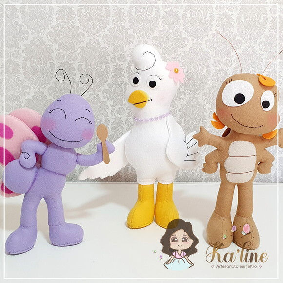 Kit Galinha Pintadinha - Feltro Bonecos