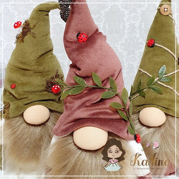 Kit Gnomos - Bonecos em Feltro