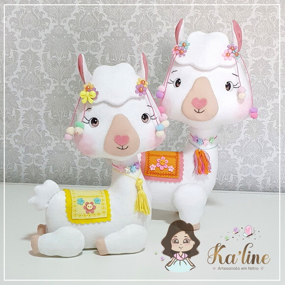 Kit Lhamas - Bonecos em Feltro