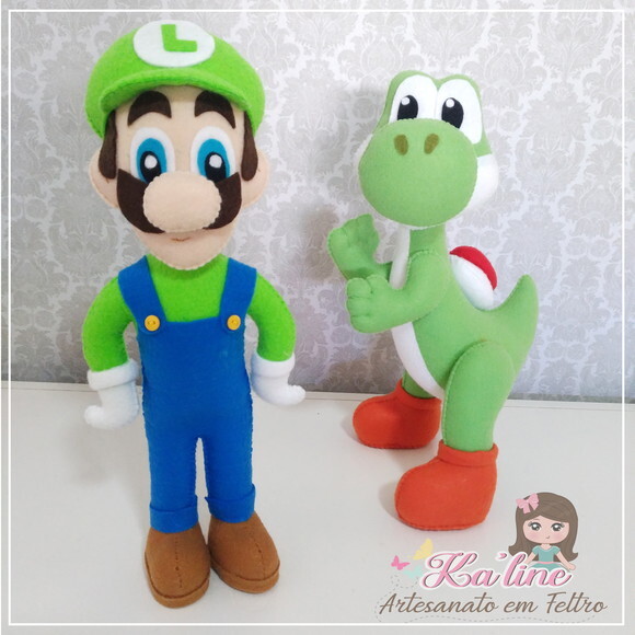 Kit Mário Bross - Bonecos em Feltro