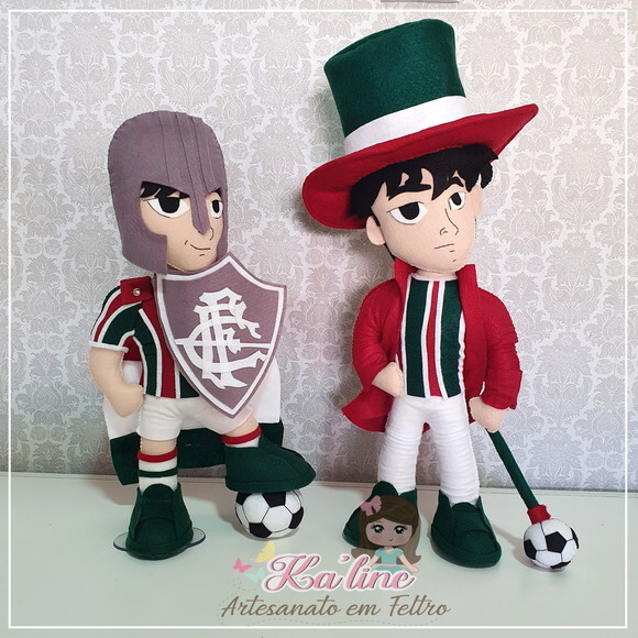 Kit Mascotes Fluminense - Bonecos em Feltro
