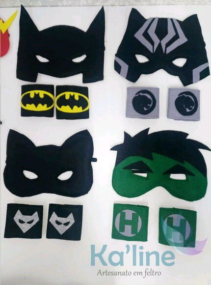 Kit Máscara + Bracelete Super Heróis - 1ª PEÇA