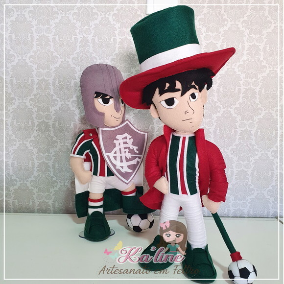 Kit Mascotes Fluminense - Bonecos em Feltro