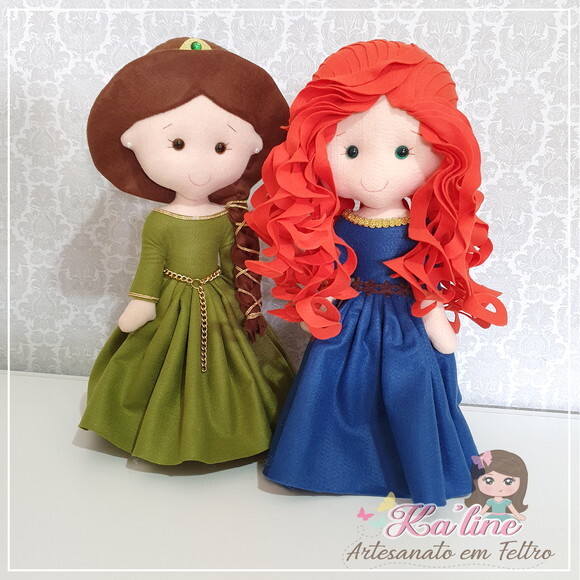Kit Merida - Valente - Bonecos em Feltro