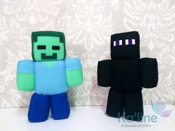 Kit Minecraft - Bonecos em Feltro