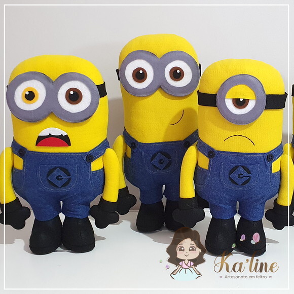Kit Minions - Bonecos em Feltro