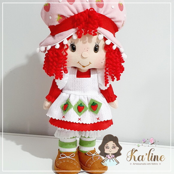 Kit Moranguinho Vintage - Bonecos em Feltro
