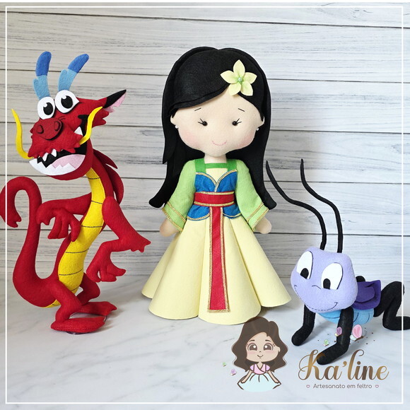 Kit Mulan - Bonecos em Feltro