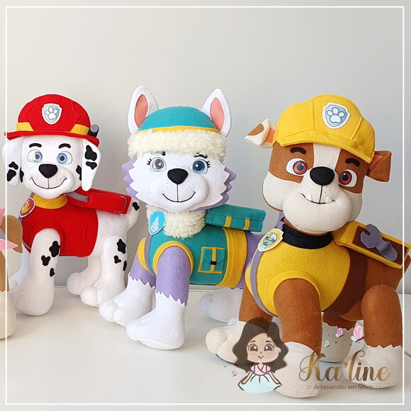 Kit Patrulha Canina - Bonecos em Feltro