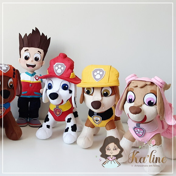 Kit Patrulha Canina - Bonecos em Feltro