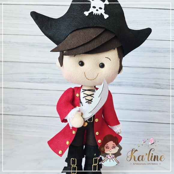 Kit Piratas Meninos - Bonecos em Feltro