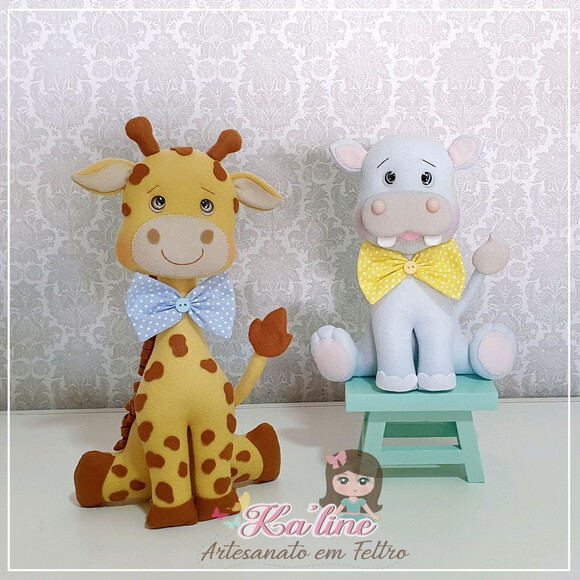 Kit Safari Bichinhos- Bonecos em Feltro