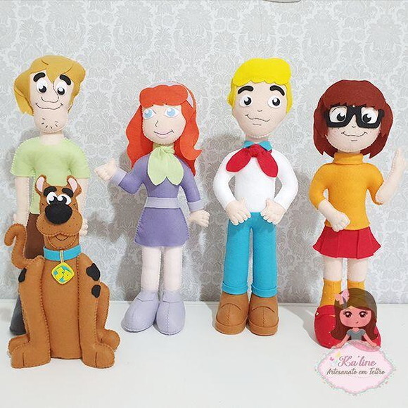 Kit Scooby-Doo - Bonecos em Feltro