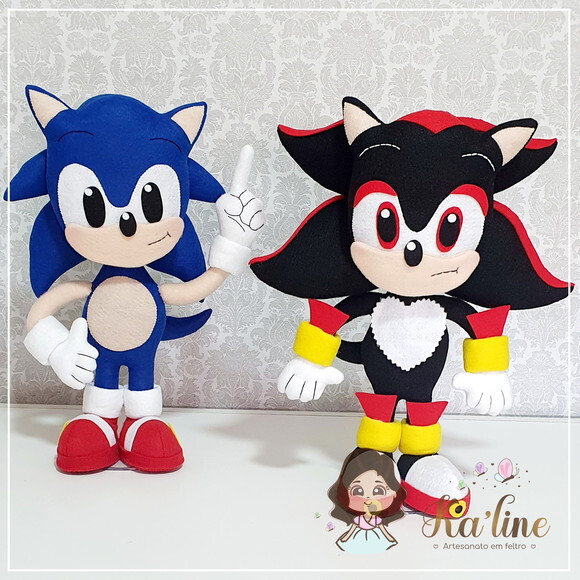 Kit Sonic - Bonecos em Feltro
