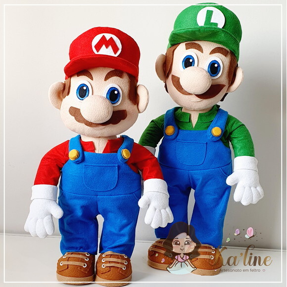 Kit Super Mário Bross 3d - Bonecos em Feltro