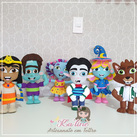 Kit Super Monstros - Bonecos em Feltro