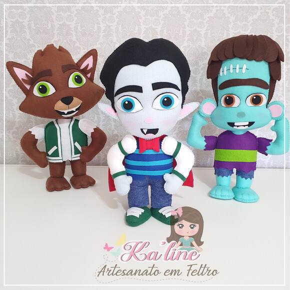 Kit Super Monstros - Bonecos em Feltro