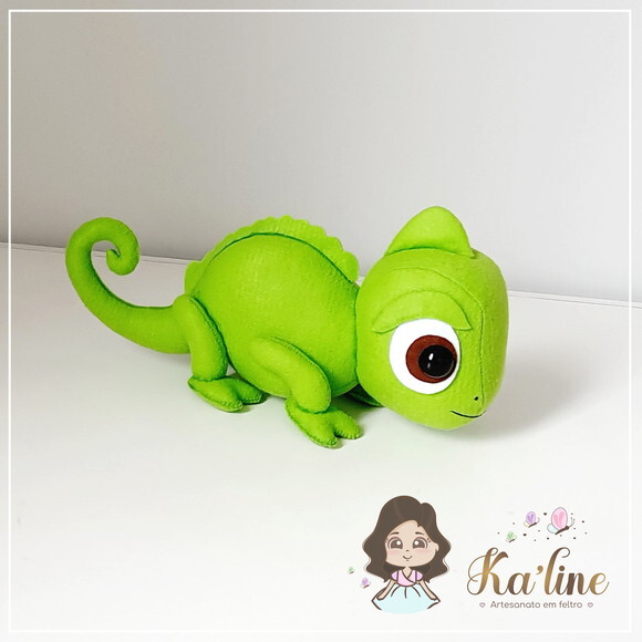 Lagarto - Rapunzel - Bonecos em Feltro