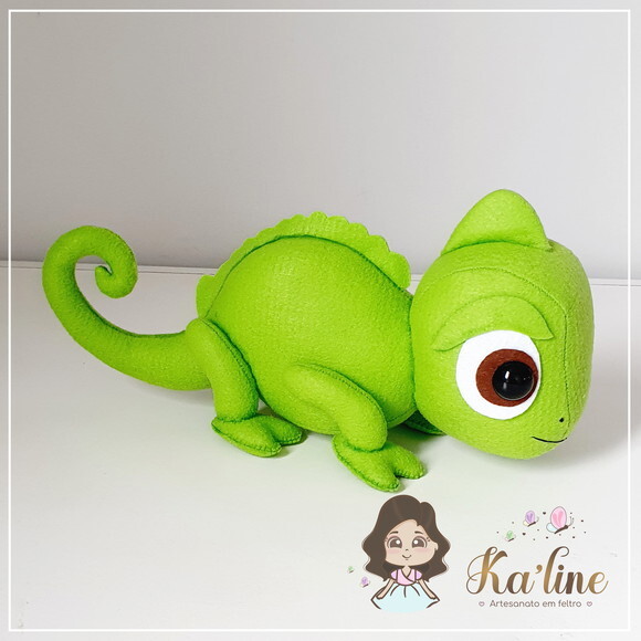 Lagarto - Rapunzel - Bonecos em Feltro