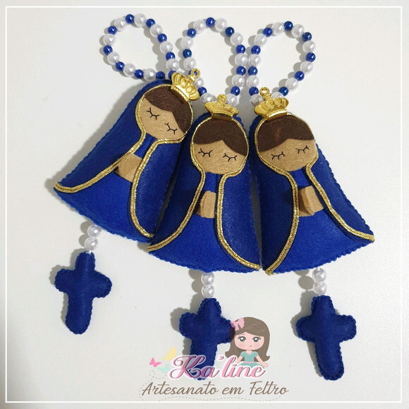 Mini Terço Nossa Senhora em Feltro - UNIDADE